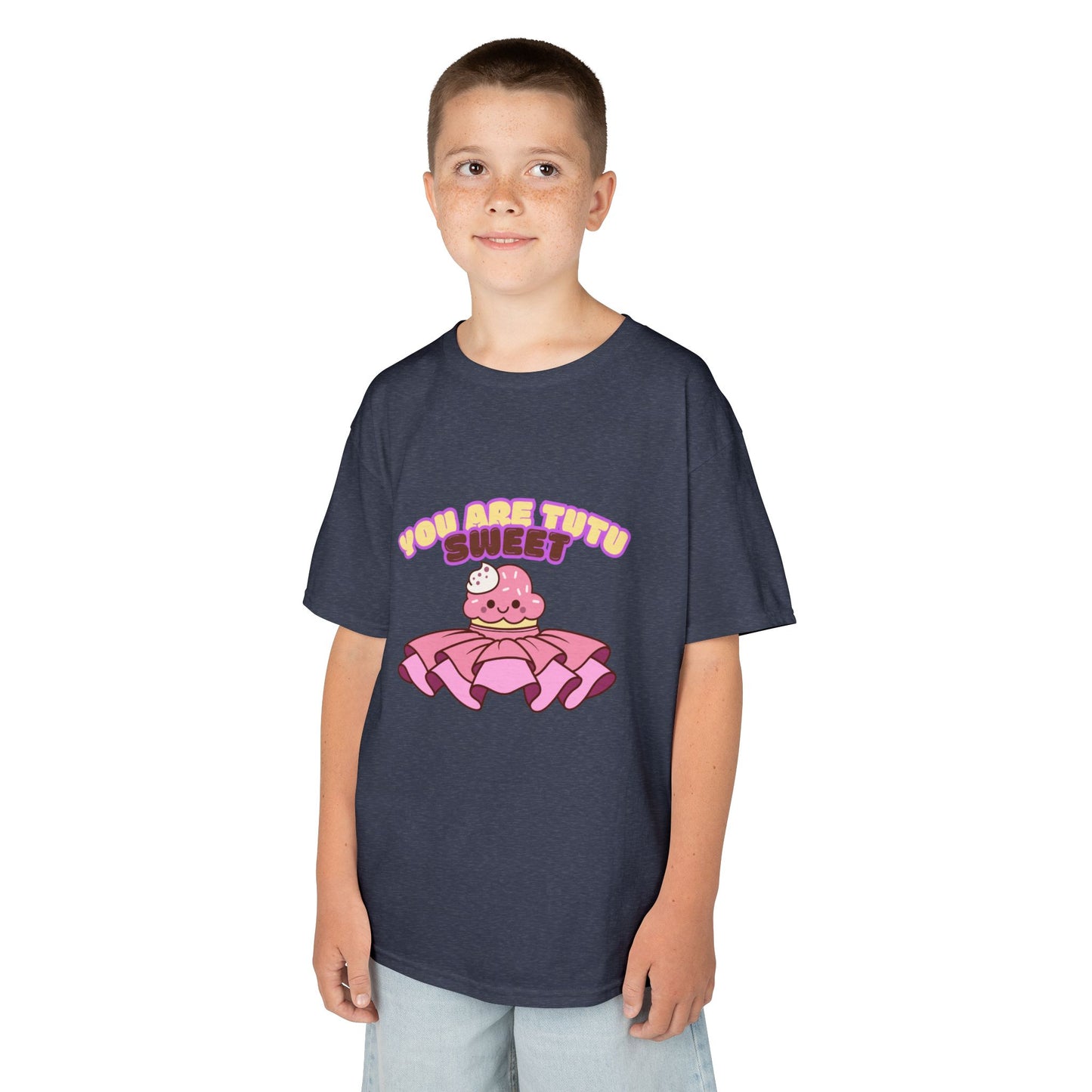 "You Are Tutu Sweet" Youth Short Sleeve Tee – Kawaii Cupcake in Tutu Graphic Dance Shirt for Kids and Ballet Lovers