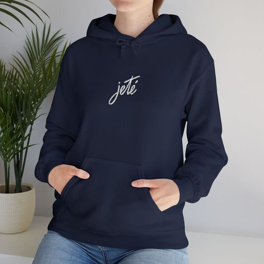“Jeté” Official Embroidered Logo - Unisex Heavy Blend™ Hooded Sweatshirt | Premium Streetwear Dance Hoodie for Ballet & Dance Enthusiasts