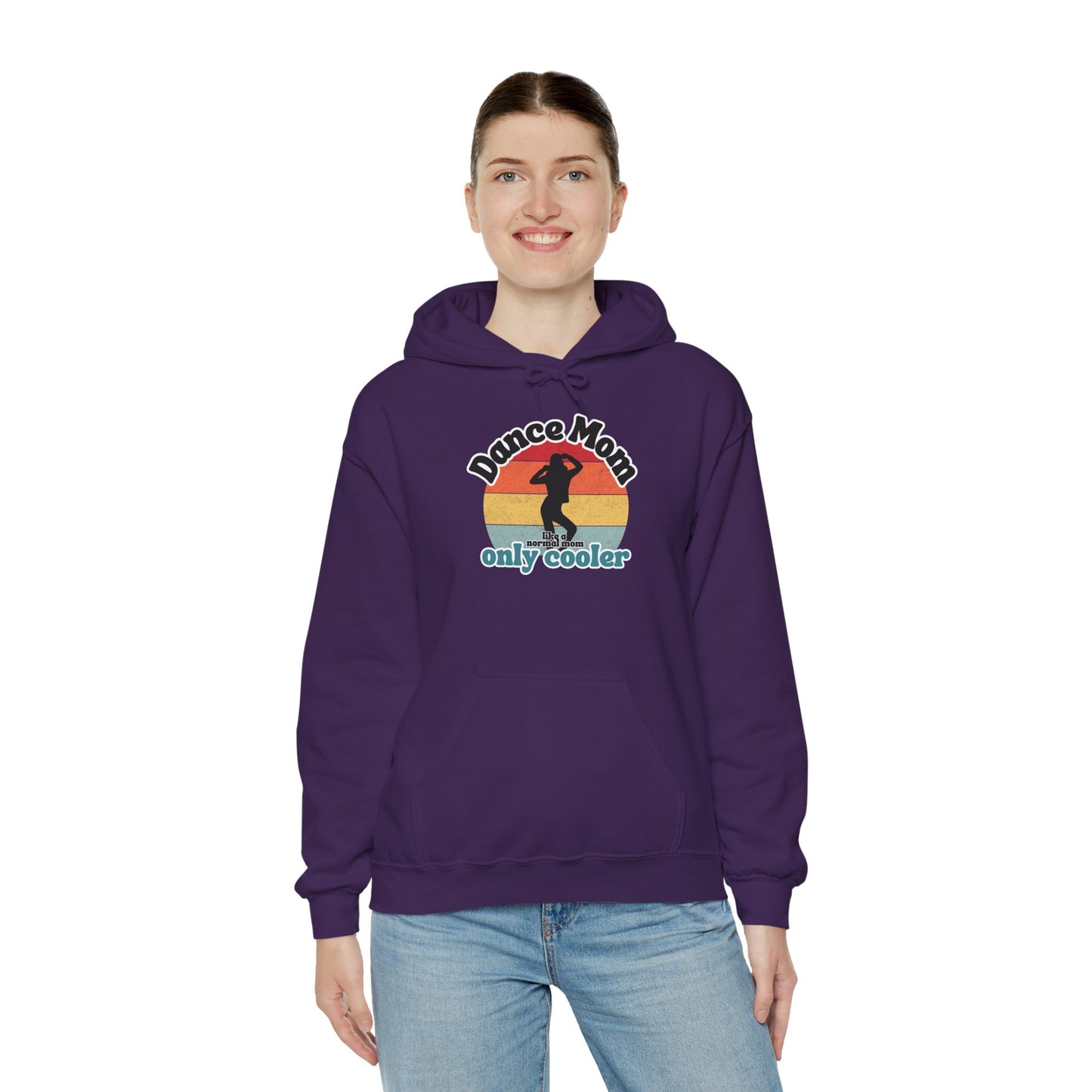 Dance Mom Hoodie – Retro Graphic Unisex Heavy Blend™ Sweatshirt for Proud Dance Moms – Fun Gift for Dance Recitals & Holidays