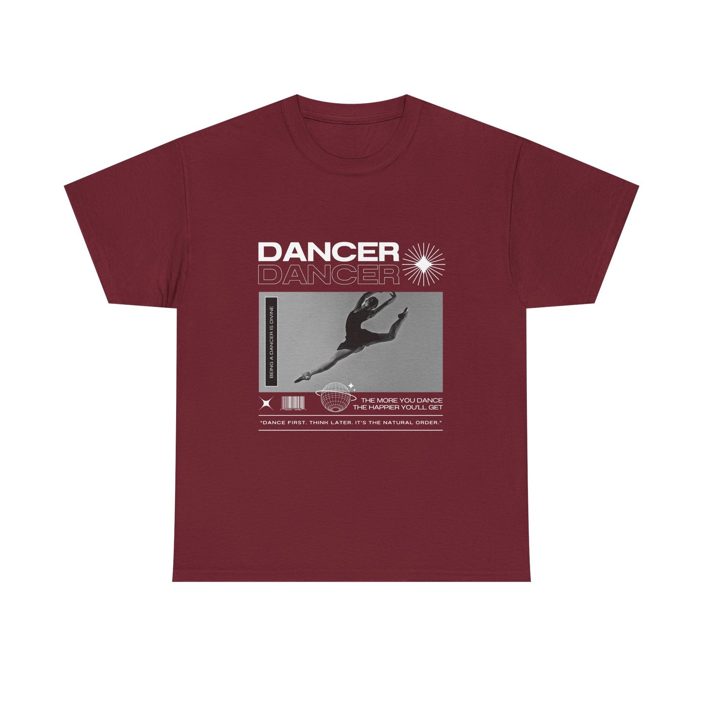 “Dancer” Mottos Streetwear Tee – Unisex Heavy Cotton Dance T-Shirt with Bold Graphic