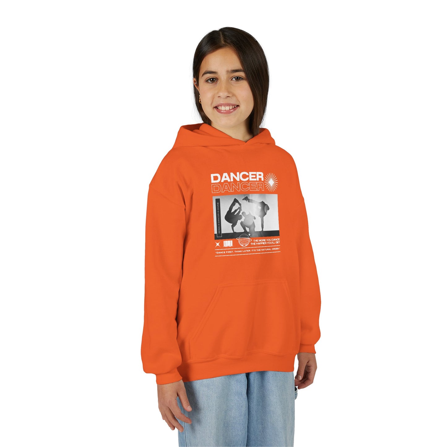 “Dancer” Breakdancer Streetwear Graphic | Unisex Youth Hoodie – Hip-Hop Dance Hoodie for Kids & Young Performers