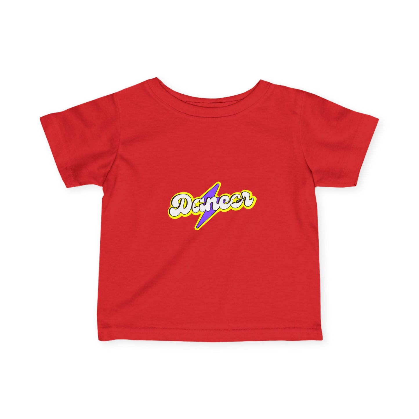 "Dancer" Superhero-Inspired Infant Fine Jersey Tee – Cute Baby Dance T-Shirt with Bold Comic-Style Graphic for Future Dance Heroes