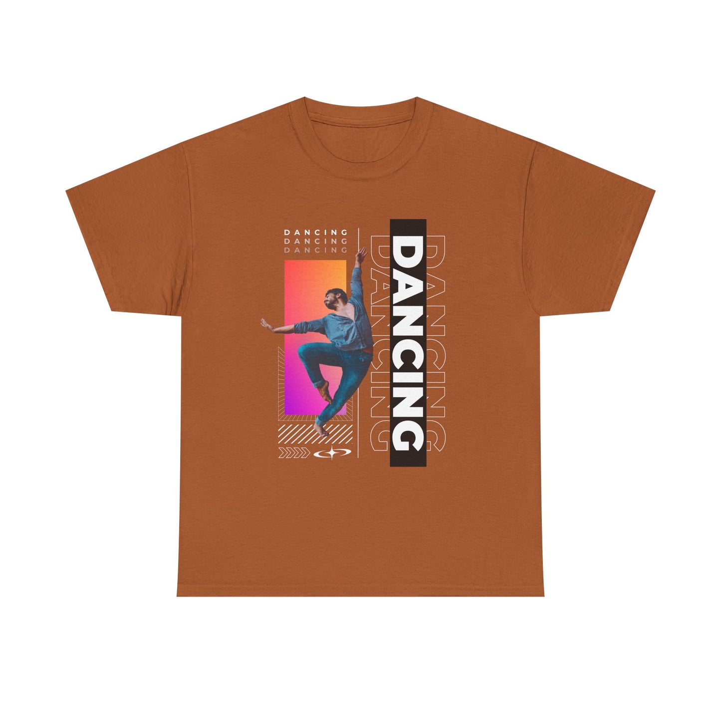 “Dancing” Streetwear-Inspired Male Dancer Unisex Heavy Cotton Tee – Urban Dance Graphic T-Shirt for Performers and Dance Lovers