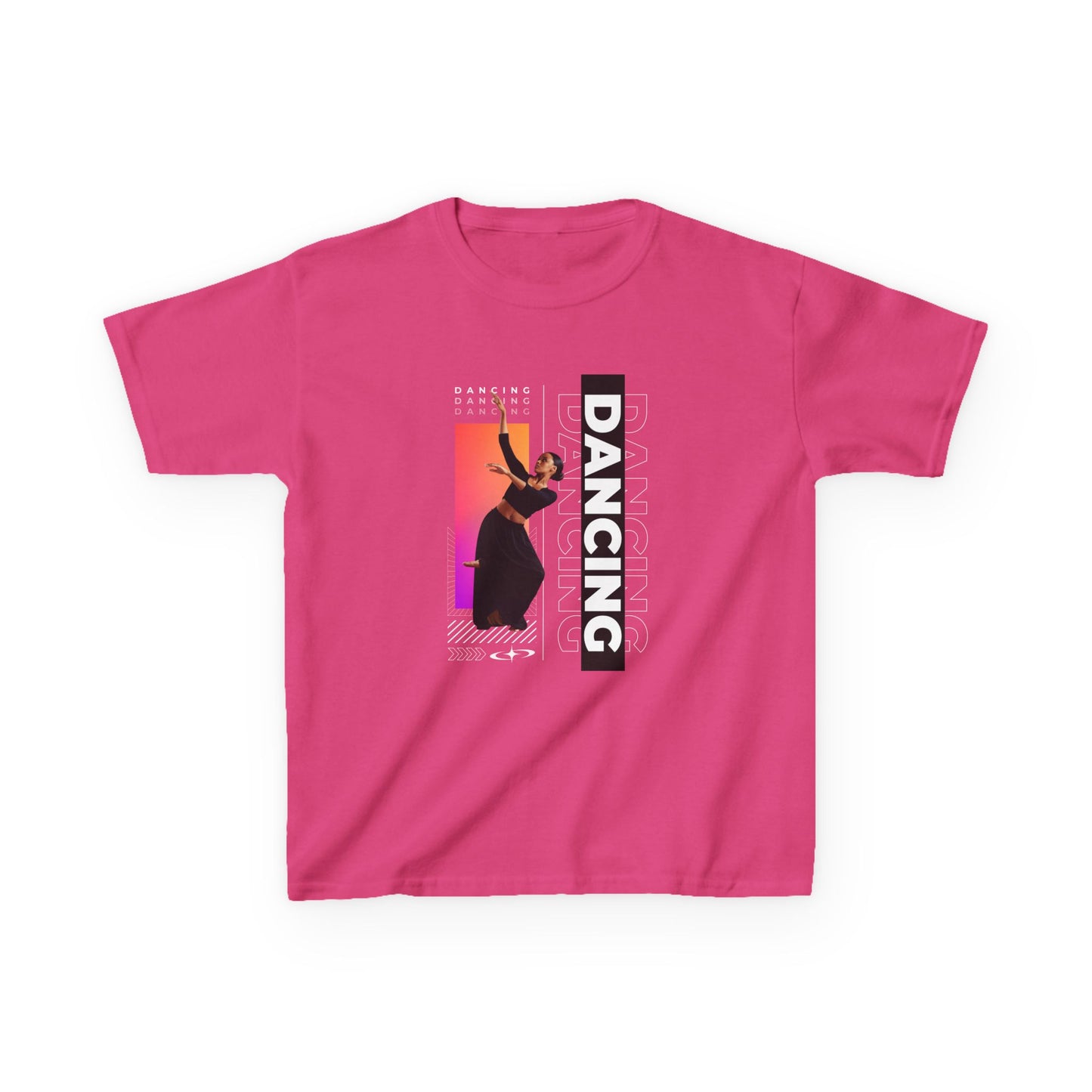 “Dancing” Youth Short Sleeve T-Shirt – Streetwear-Inspired Female Dancer Design – Trendy Kids Dance Graphic Tee