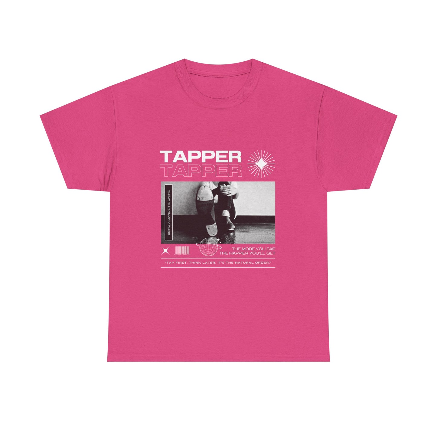 “Tapper” Tap Dance Unisex Heavy Cotton Tee – Streetwear-Inspired Tap Shoes Graphic T-Shirt for Dancers