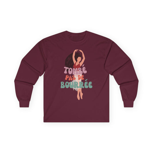 "Tombé Pas de Bourrée" Dance Long Sleeve Shirt – Unisex Ultra Cotton Tee with Bold Ballet Graphic