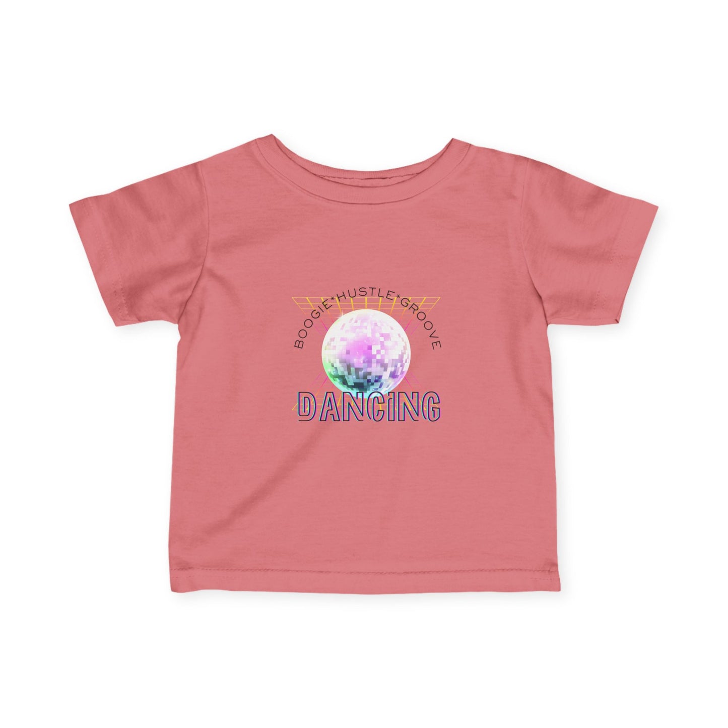 "Boogie, Hustle, Groove - Dancing" Streetwear Dance Graphic – Infant Fine Jersey Tee