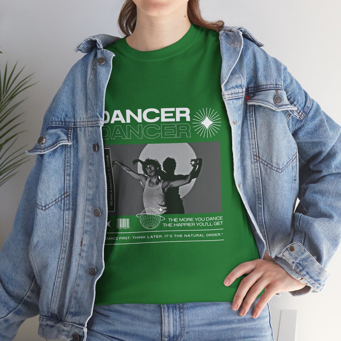 "Dancer" Spotlight Contemporary Dance Graphic Unisex Heavy Cotton Tee – Streetwear-Inspired Dance T-Shirt for Performers & Dance Lovers