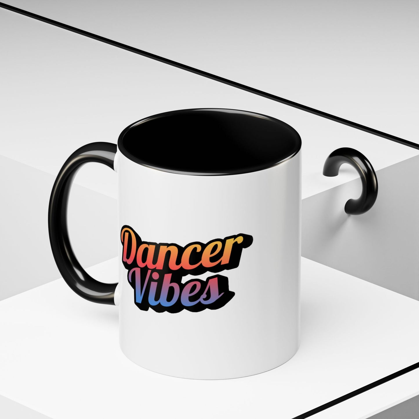 "Dancer Vibes" Accent Coffee Mug – Stylish Ceramic Mug for Dance Lovers and Performers