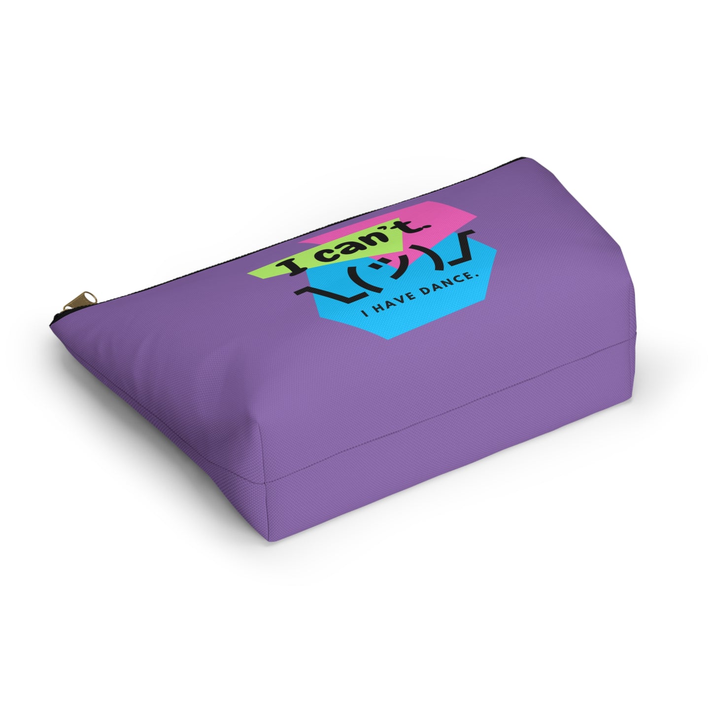 "I Can’t. I Have Dance." Makeup Bag – Retro 80s-Inspired Emoji Graphic – Fun Dance-Themed Zipper Pouch for Cosmetics, Accessories & Gifts