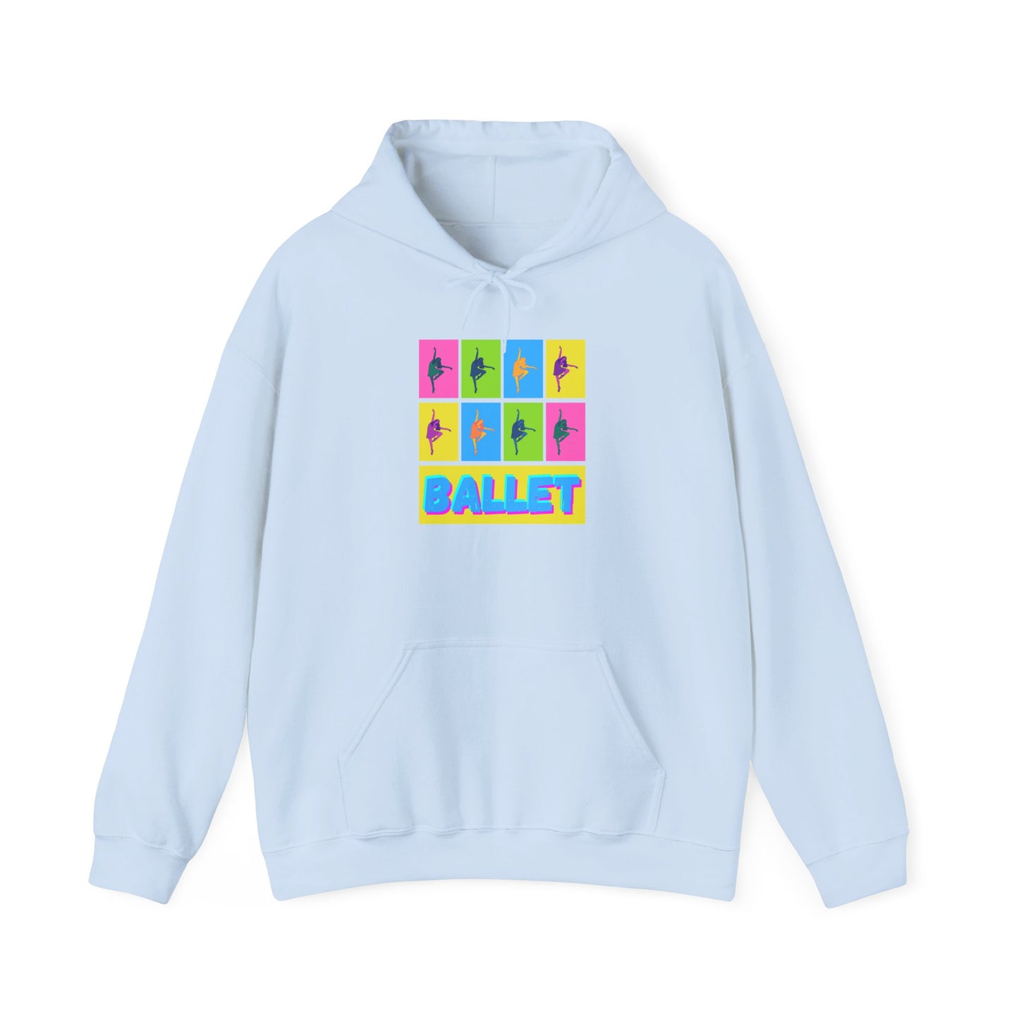 “Ballet” Pop Art Inspired Design with Ballet Dancer Graphics | Streetwear Ballet Hoodie for Dance Lovers - Unisex Heavy Blend™ Hooded Sweatshirt