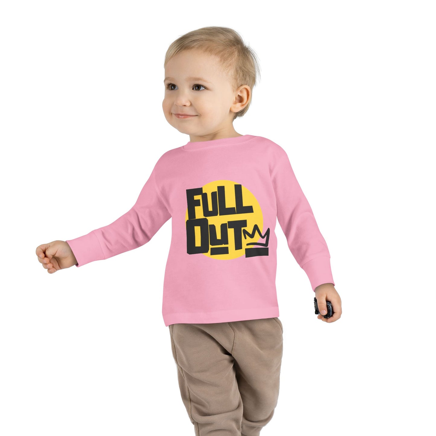 "Full Out" Toddler Dance T-Shirt – Bold Streetwear-Inspired Graphic Long Sleeve Tee for Kids