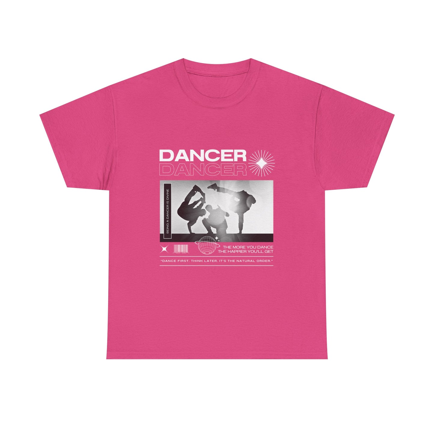 “Dancer” Graphic with Breakdancer Streetwear-Inspired Design | Hip-Hop Dance T-Shirt for Men & Women | Unisex Heavy Cotton Tee