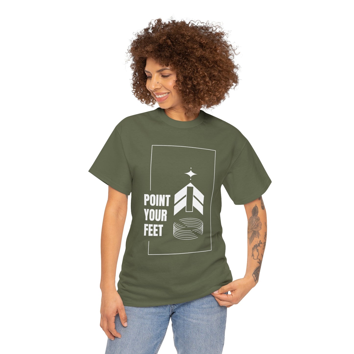 "Point Your Feet" Streetwear Dance Tee – Unisex Heavy Cotton Ballet-Inspired T-Shirt for Dancers