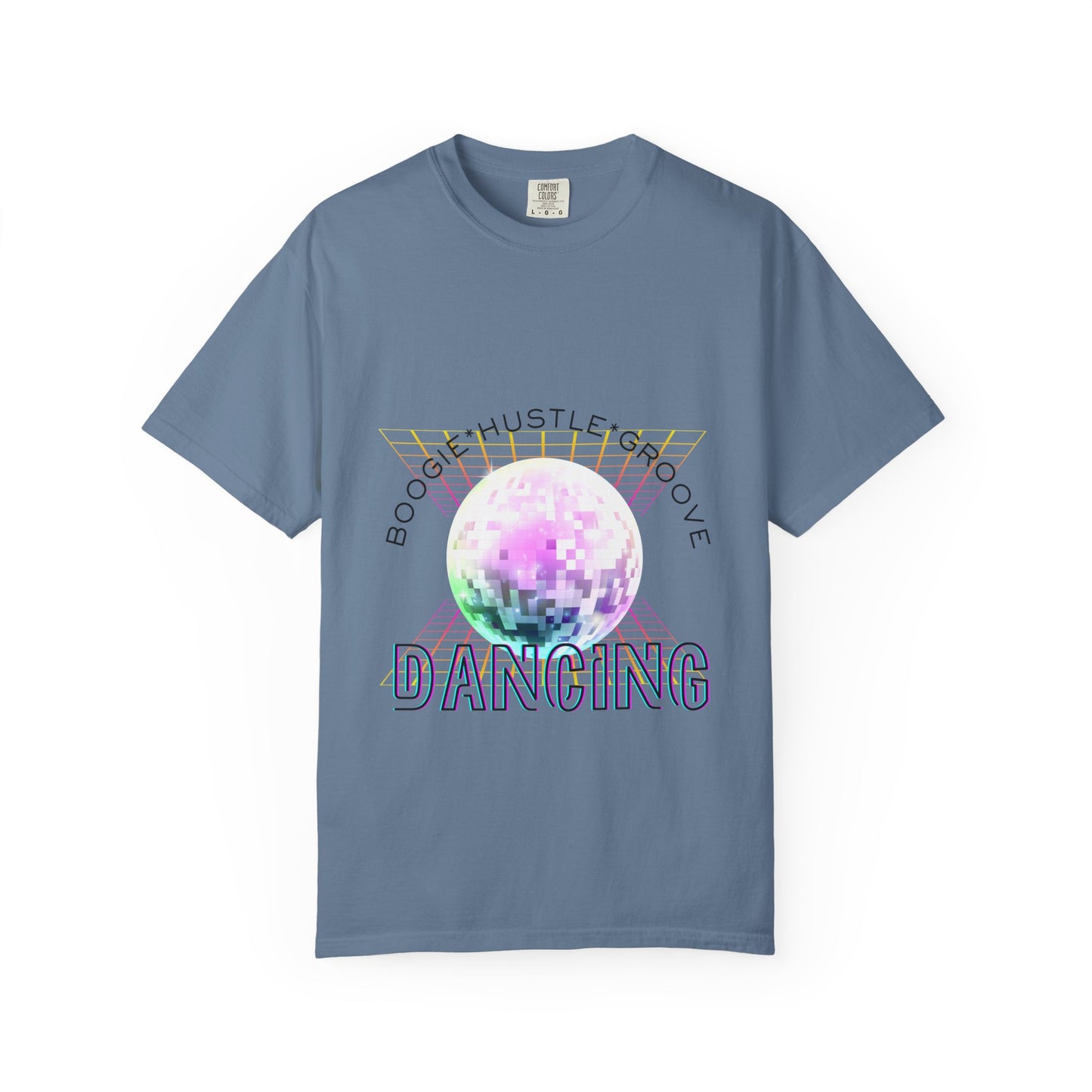 "Boogie, Hustle, Groove - Dancing" Streetwear Dance Graphic – Unisex Garment-Dyed T-Shirt
