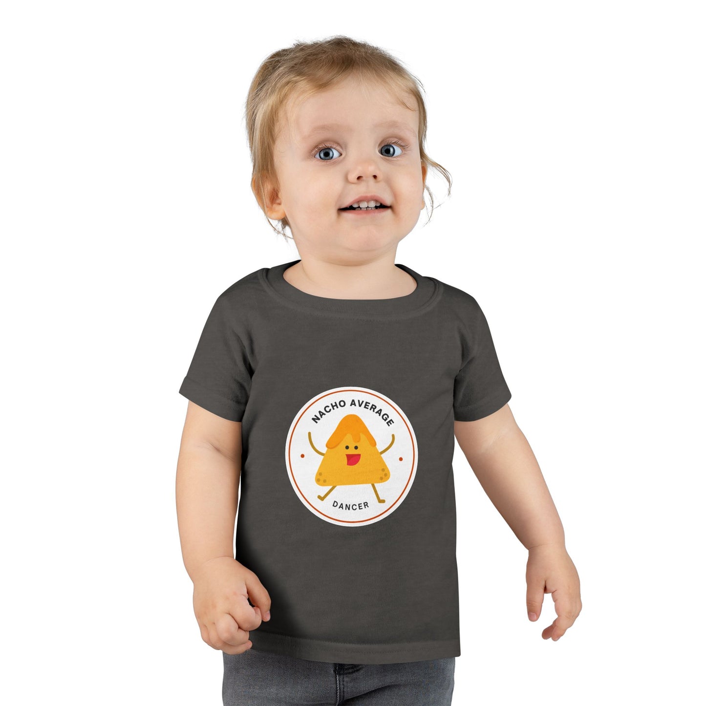 "Nacho Average Dancer" Toddler Dance T-Shirt – Cute Nacho Graphic Short Sleeve Tee for Kids