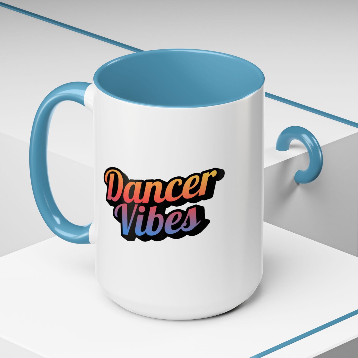 "Dancer Vibes" Accent Coffee Mug – Stylish Ceramic Mug for Dance Lovers and Performers