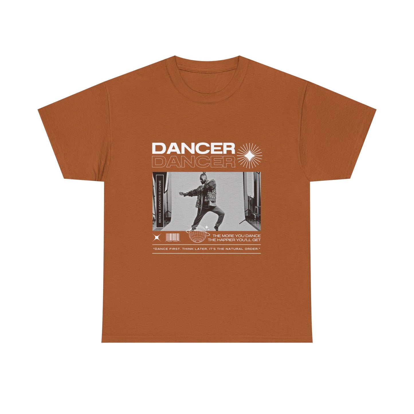 "Dancer "Jazz Pose Unisex Heavy Cotton Tee – Streetwear-Inspired Jazz Dance Graphic T-Shirt for Performers