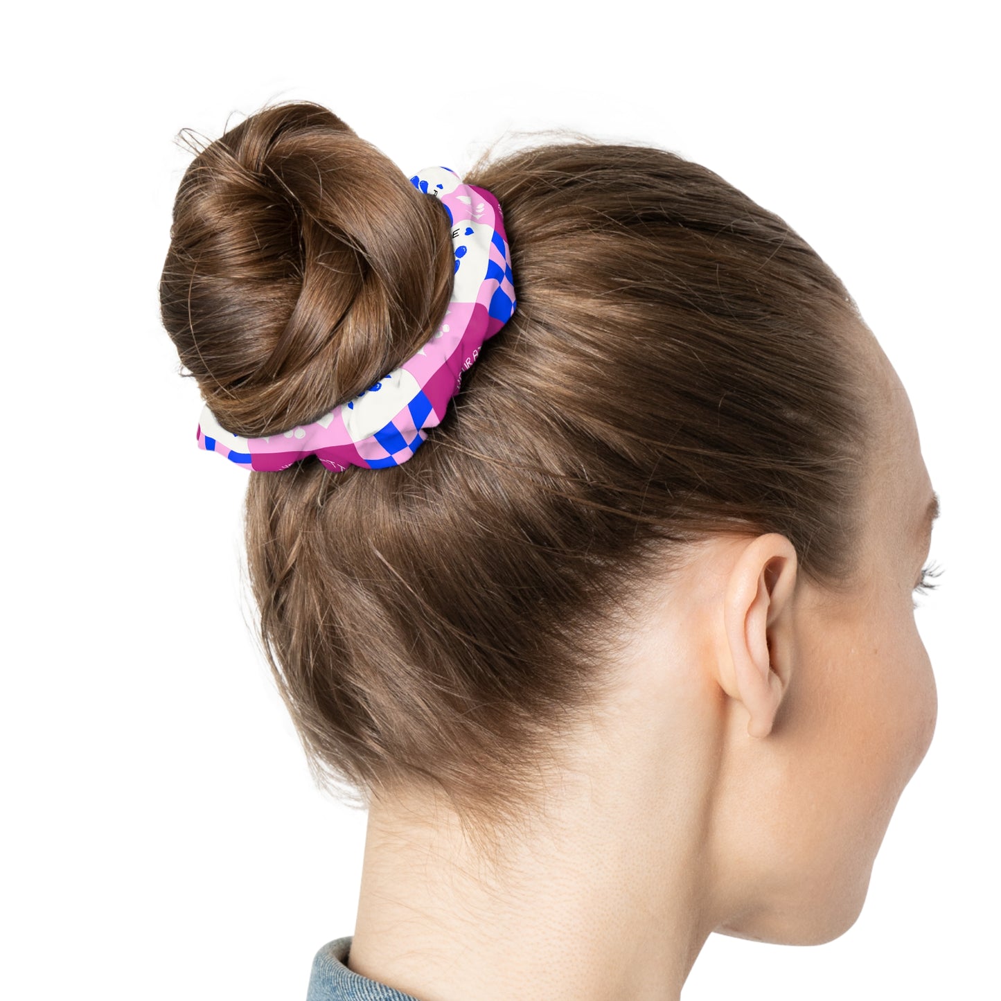 “Dancer – All in Your Attitude” Scrunchie – Retro Dance Hair Accessory with Motivational Graphic
