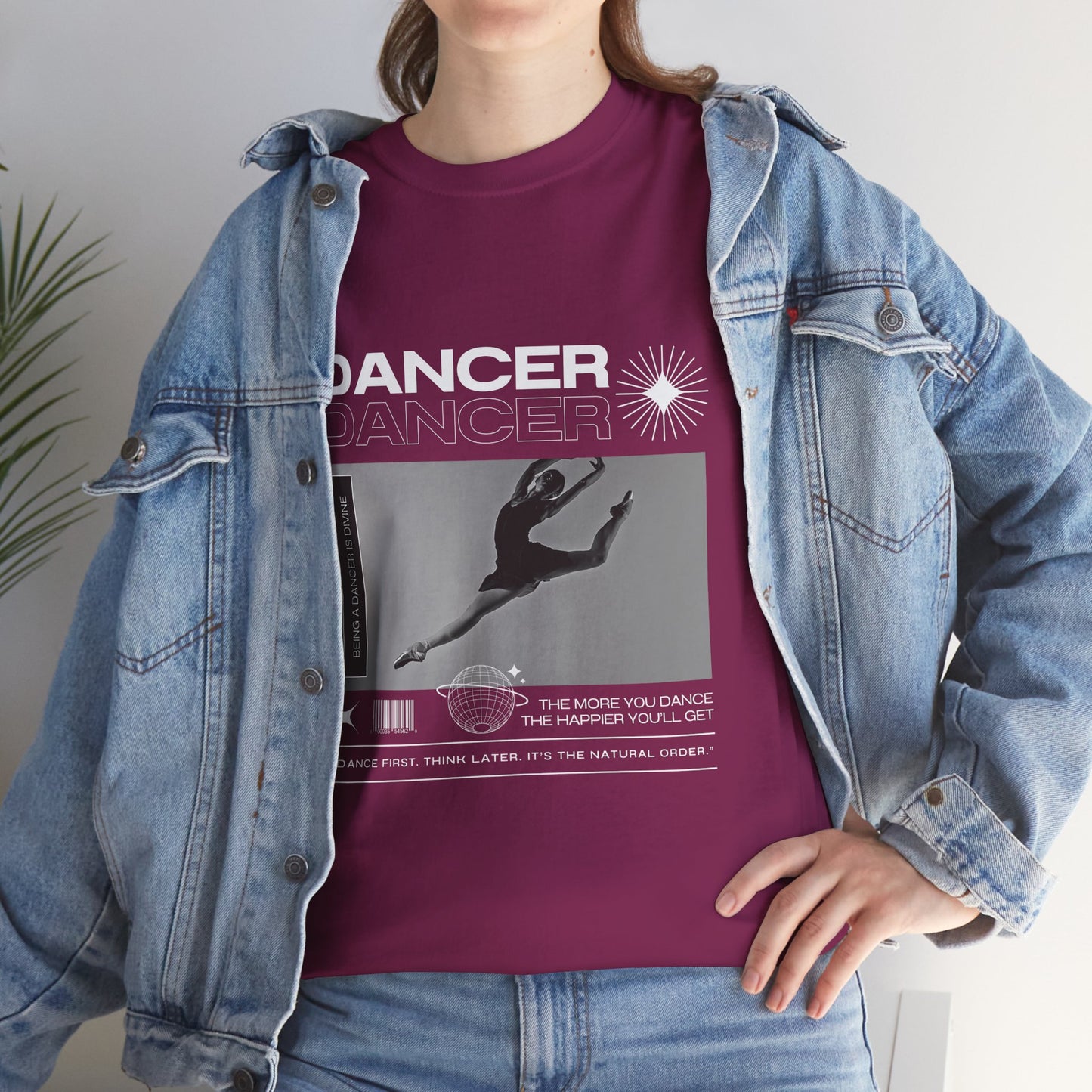 “Dancer” Mottos Streetwear Tee – Unisex Heavy Cotton Dance T-Shirt with Bold Graphic