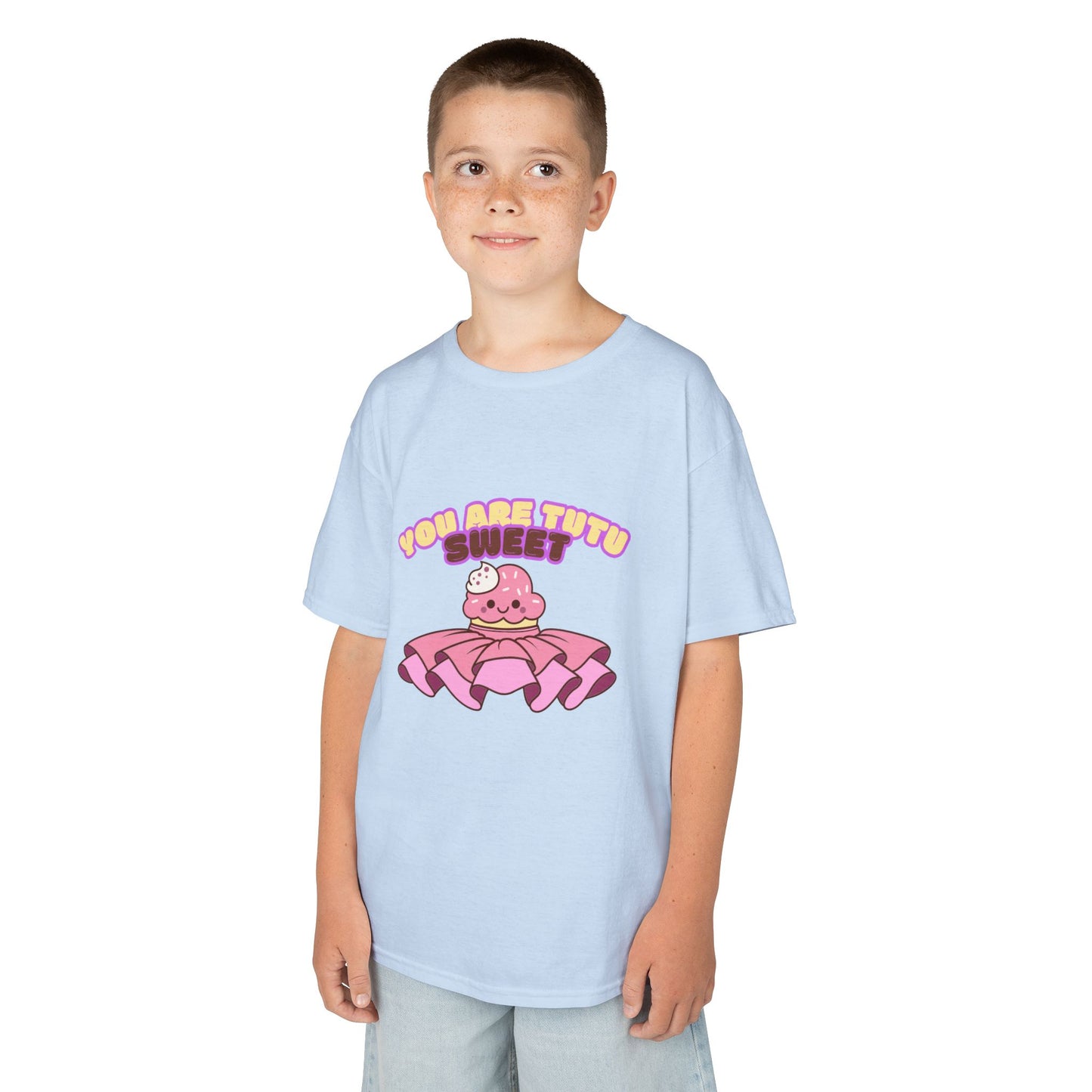 "You Are Tutu Sweet" Youth Short Sleeve Tee – Kawaii Cupcake in Tutu Graphic Dance Shirt for Kids and Ballet Lovers