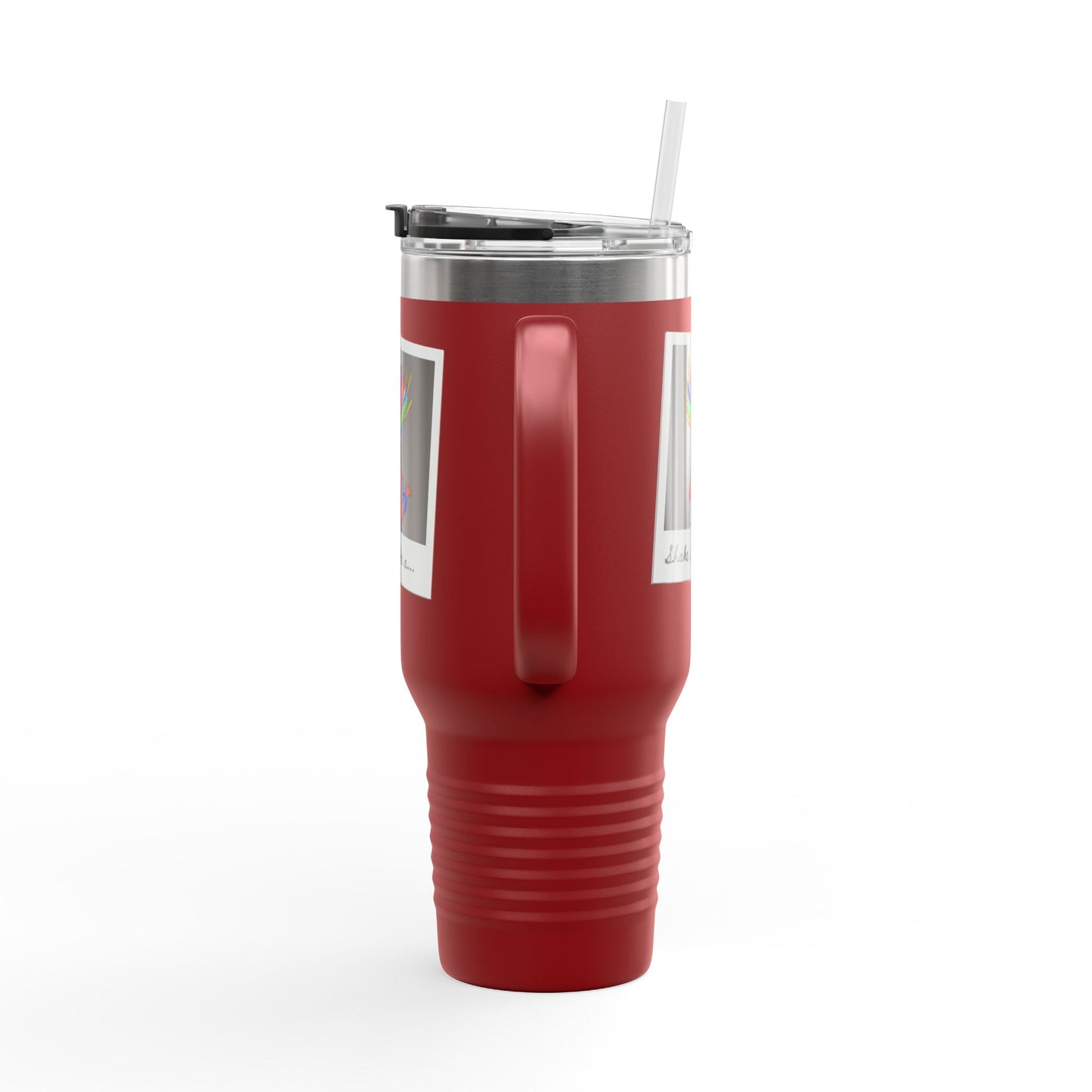 "Shake It Like a..." 40oz Insulated Travel Mug – Carnival Samba Dancer Graphic | Fun Dance-Themed Stainless Steel Tumbler for Hot & Cold Drinks