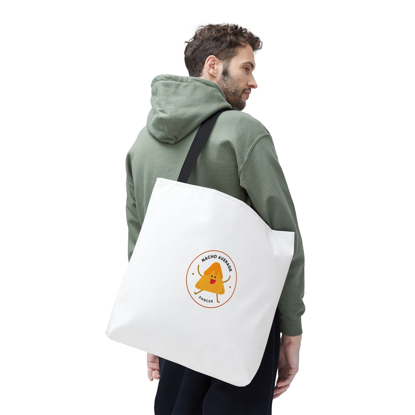 "Nacho Average Dancer" Canvas Tote Bag – Funny Kawaii Dance Tote with Nacho Graphic for Dancers & Dance Moms