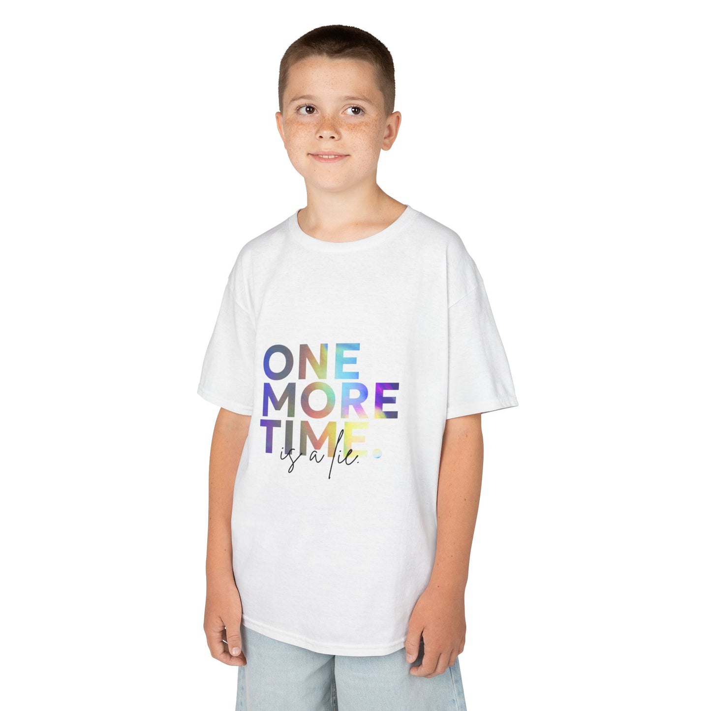 “One More Time is a Lie” Colorful Dancer Shirt – Funny Dance Practice Saying T-Shirt for Kids - Youth Dance Graphic Tee