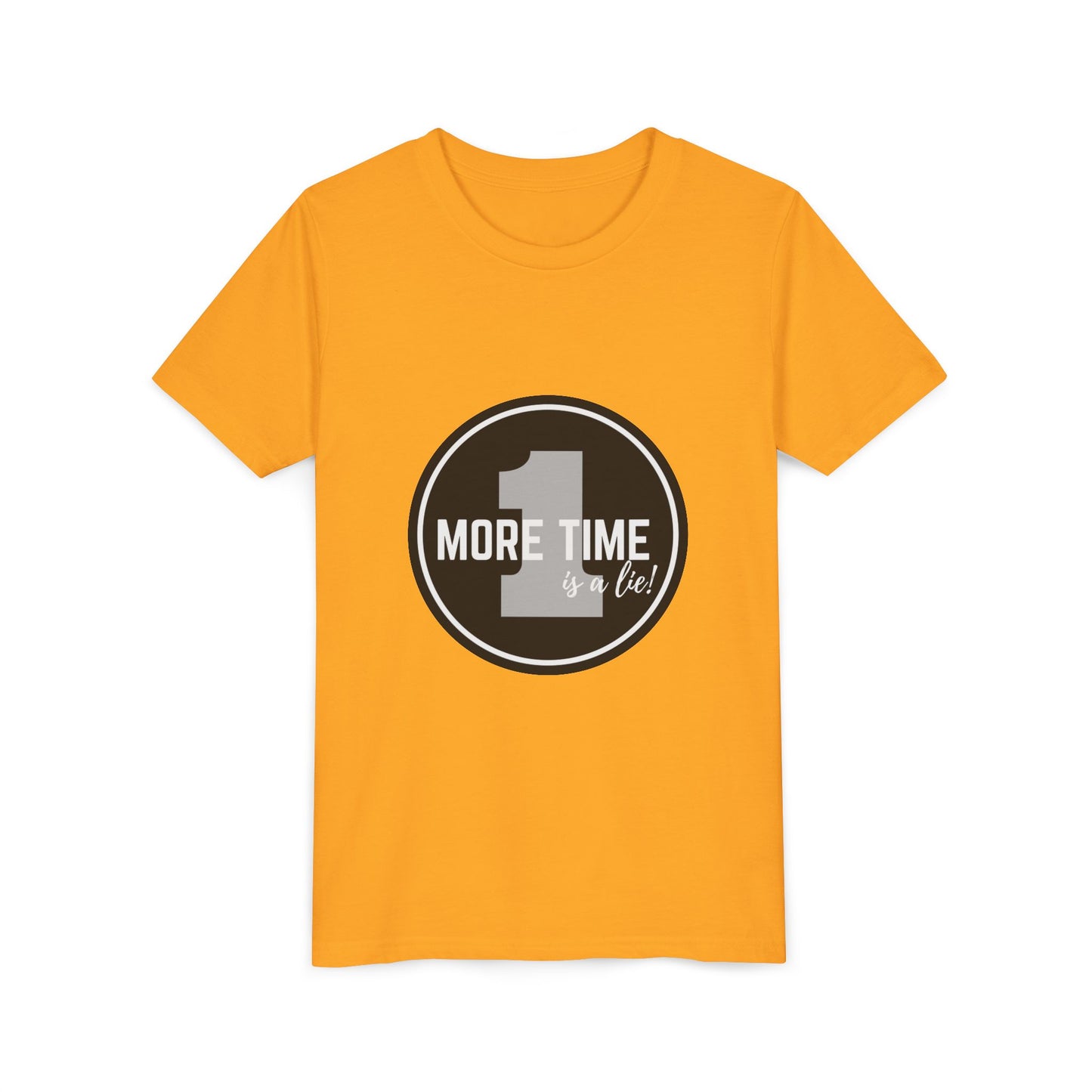“One More Time is a Lie” Bold Emblem Dancer Graphic T-Shirt for Kids – Funny Dance Rehearsal Shirt - Youth Dance Tee