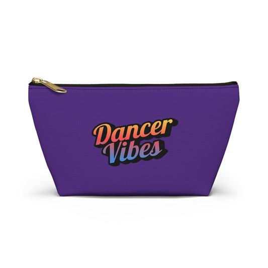 "Dancer Vibes" Makeup Bag – Colorful Text-Based Dance Graphic – Fun Dance-Themed Zipper Pouch for Cosmetics, Accessories & Travel Essentials