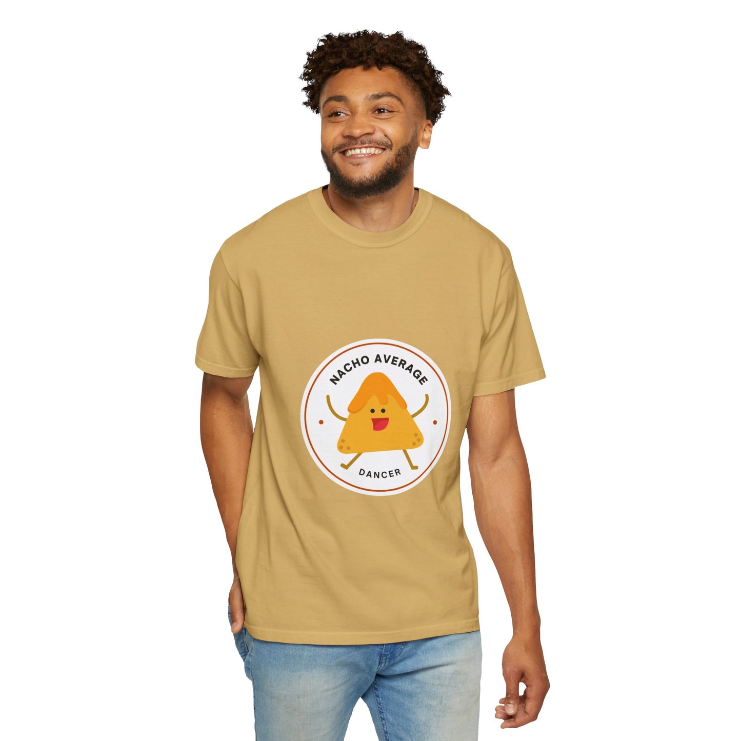 "Nacho Average Dancer" T-Shirt – Funny Dance Pun Unisex Garment-Dyed Tee with Cute Nacho Graphic 🌮💃