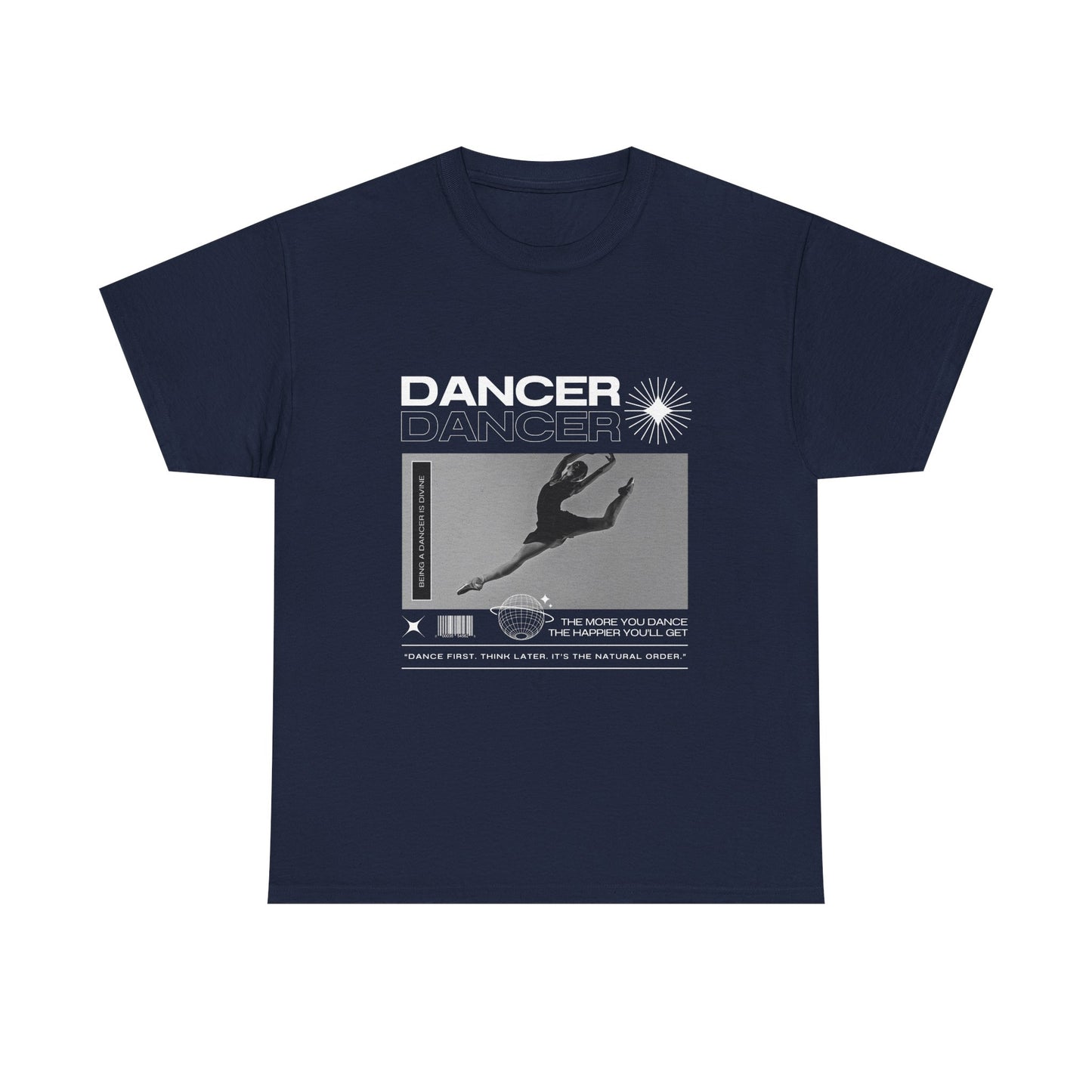 “Dancer” Mottos Streetwear Tee – Unisex Heavy Cotton Dance T-Shirt with Bold Graphic