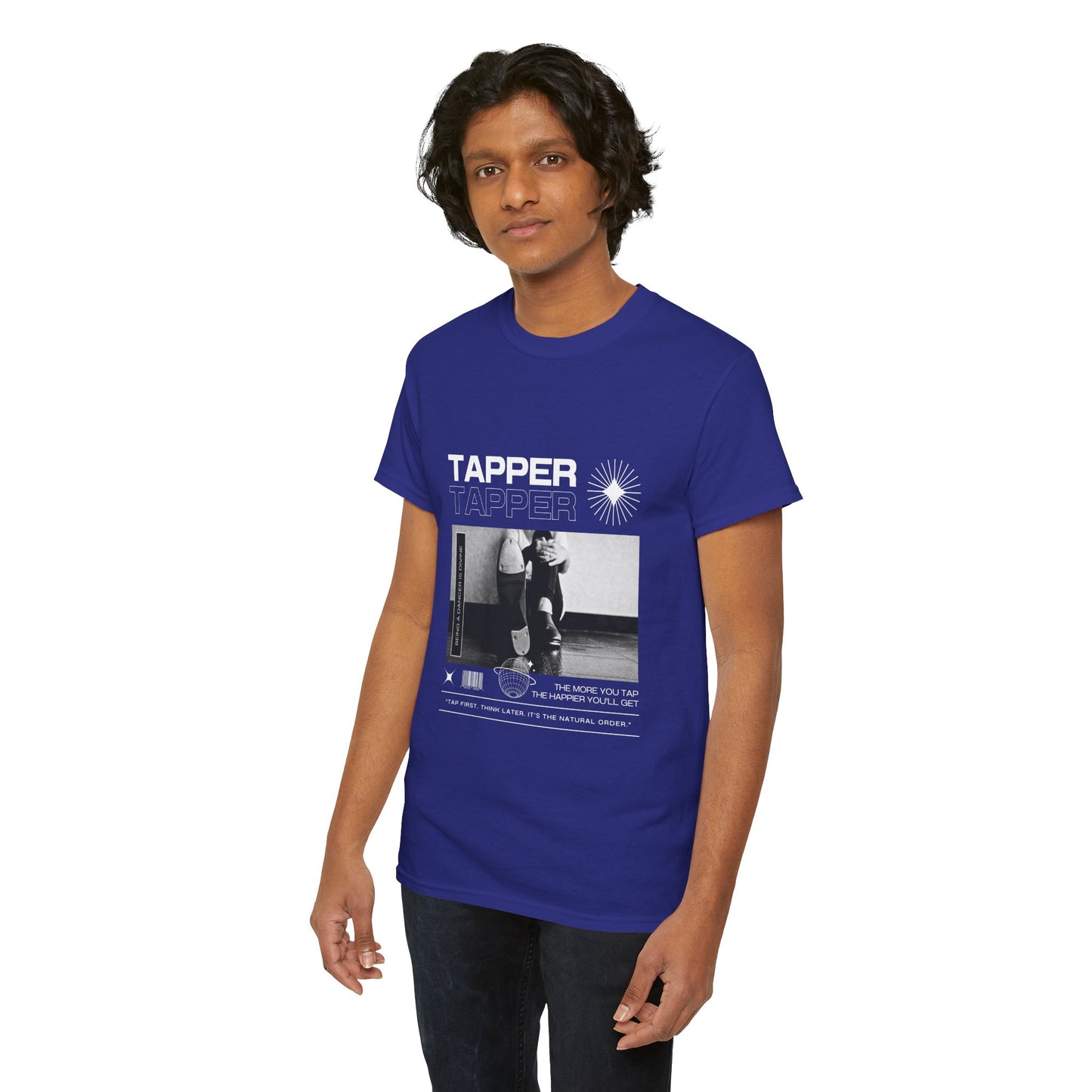 “Tapper” Tap Dance Unisex Heavy Cotton Tee – Streetwear-Inspired Tap Shoes Graphic T-Shirt for Dancers