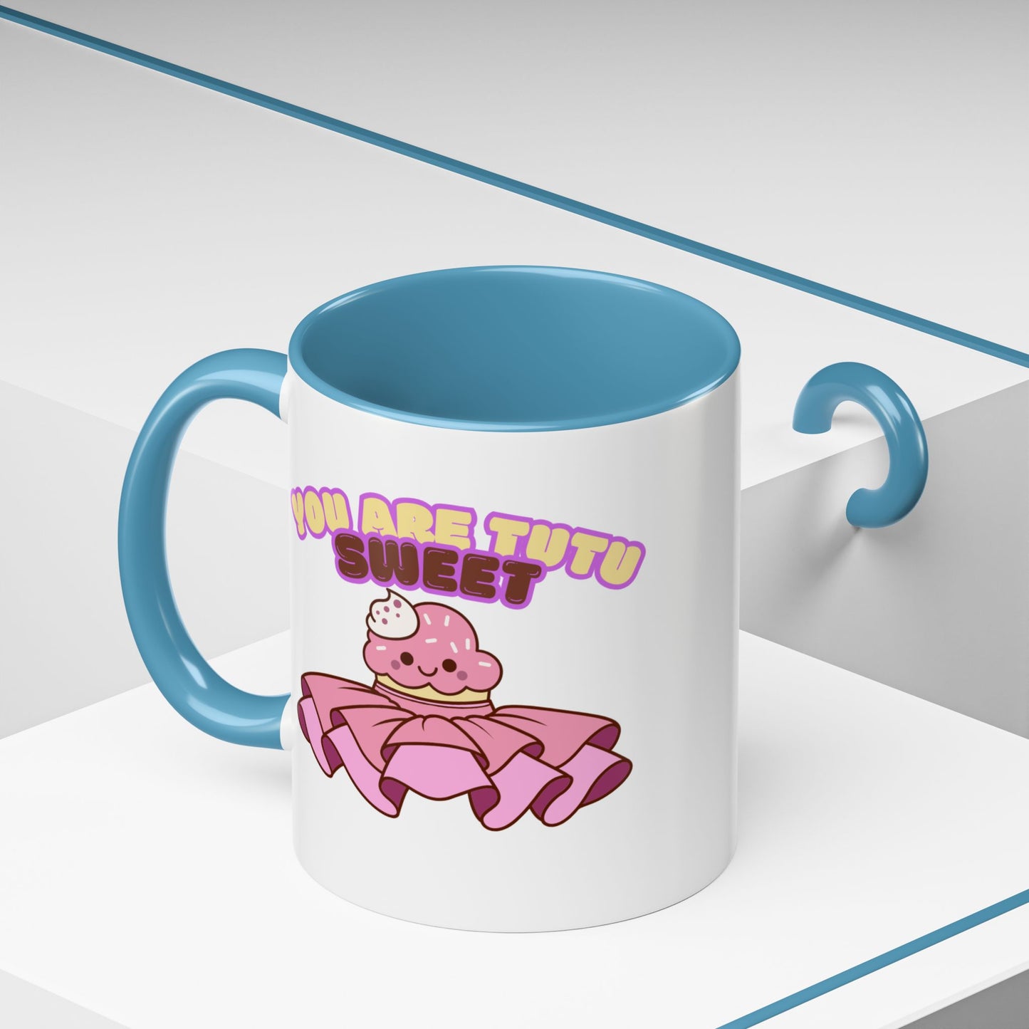 "You Are Tutu Sweet" Accent Coffee Mug – Cute Ballet Pun with Kawaii Ceramic Mug for Dancers and Dance Lovers