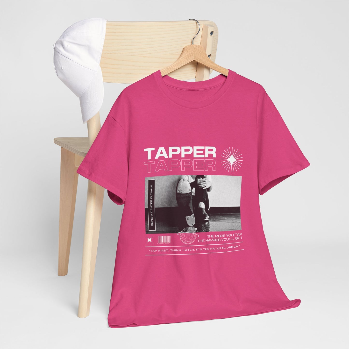 “Tapper” Tap Dance Unisex Heavy Cotton Tee – Streetwear-Inspired Tap Shoes Graphic T-Shirt for Dancers