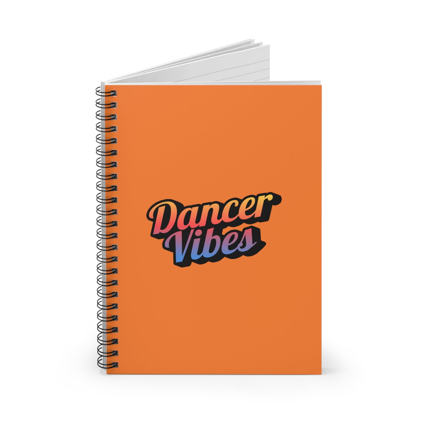 "Dancer Vibes" Spiral Notebook – Colorful Dance-Themed Journal for Dancers, Students & Creative Writers