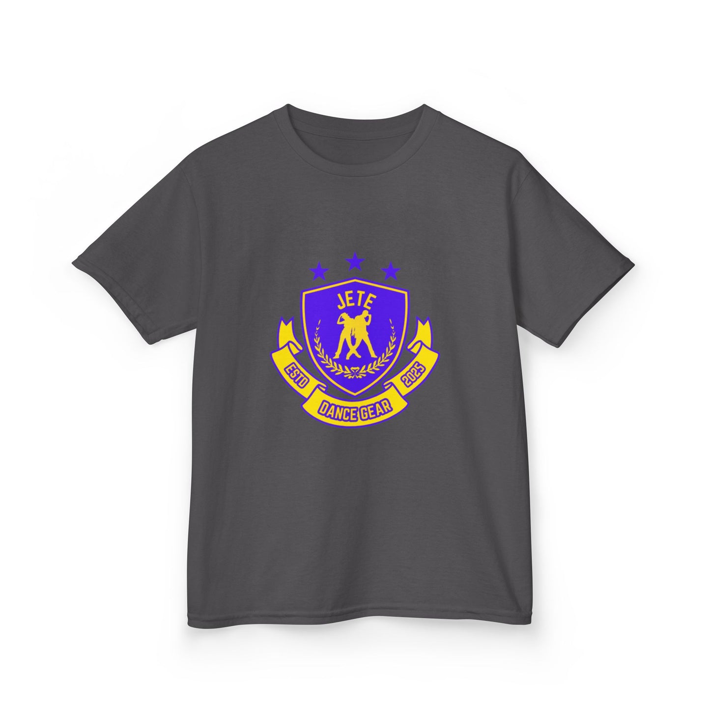 "Jeté Dance Gear" Youth Short Sleeve Tee – Collegiate-Inspired Dancer Graphic Shirt for Kids
