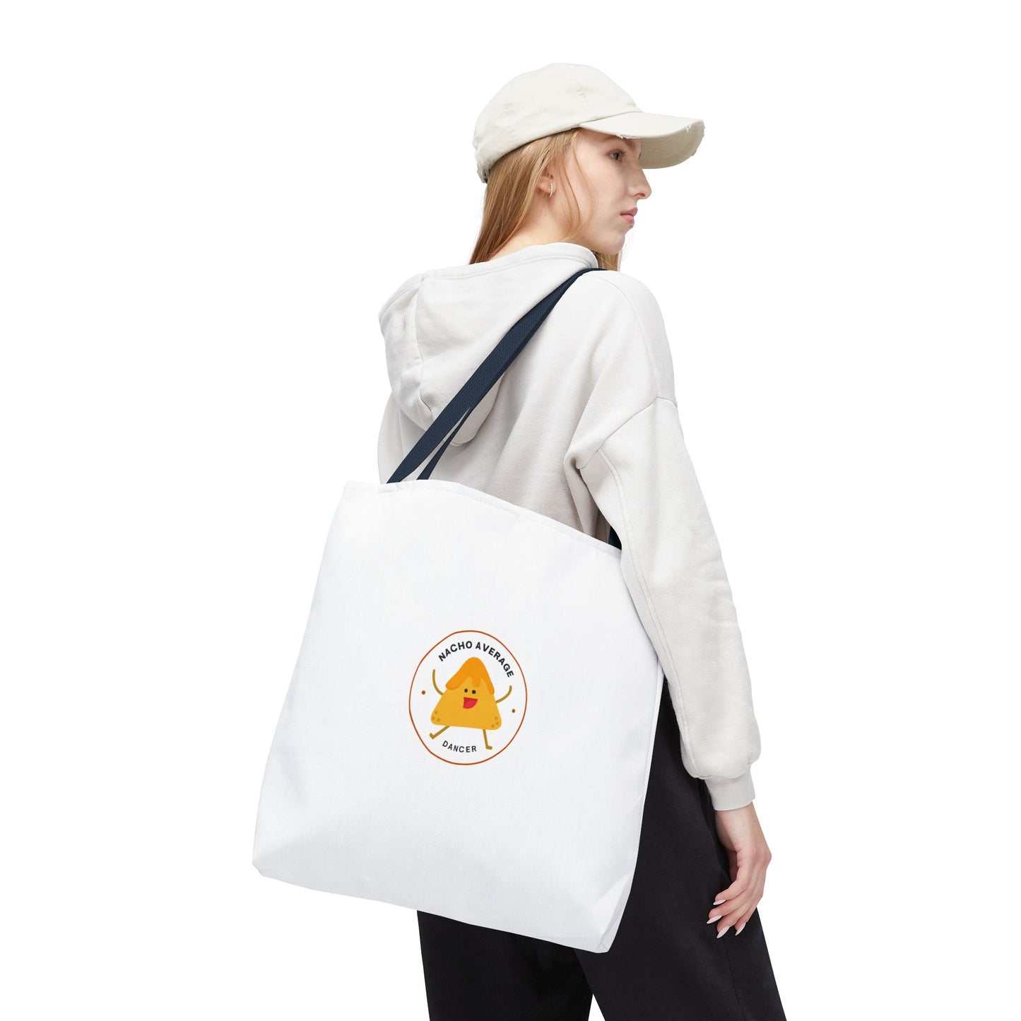 "Nacho Average Dancer" Canvas Tote Bag – Funny Kawaii Dance Tote with Nacho Graphic for Dancers & Dance Moms