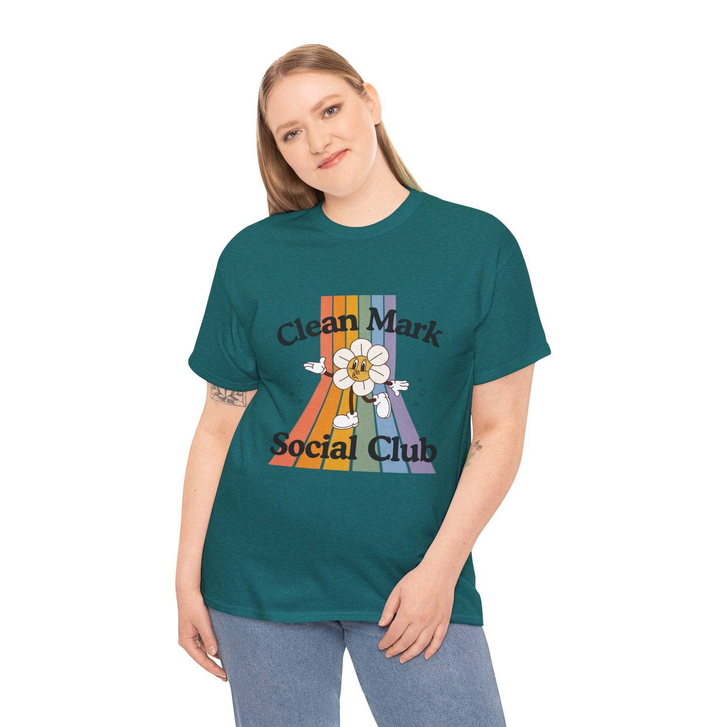 “Clean Mark Social Club” Unisex Heavy Cotton T-Shirt – Streetwear-Inspired Dance Graphic Tee for Adults & Kids