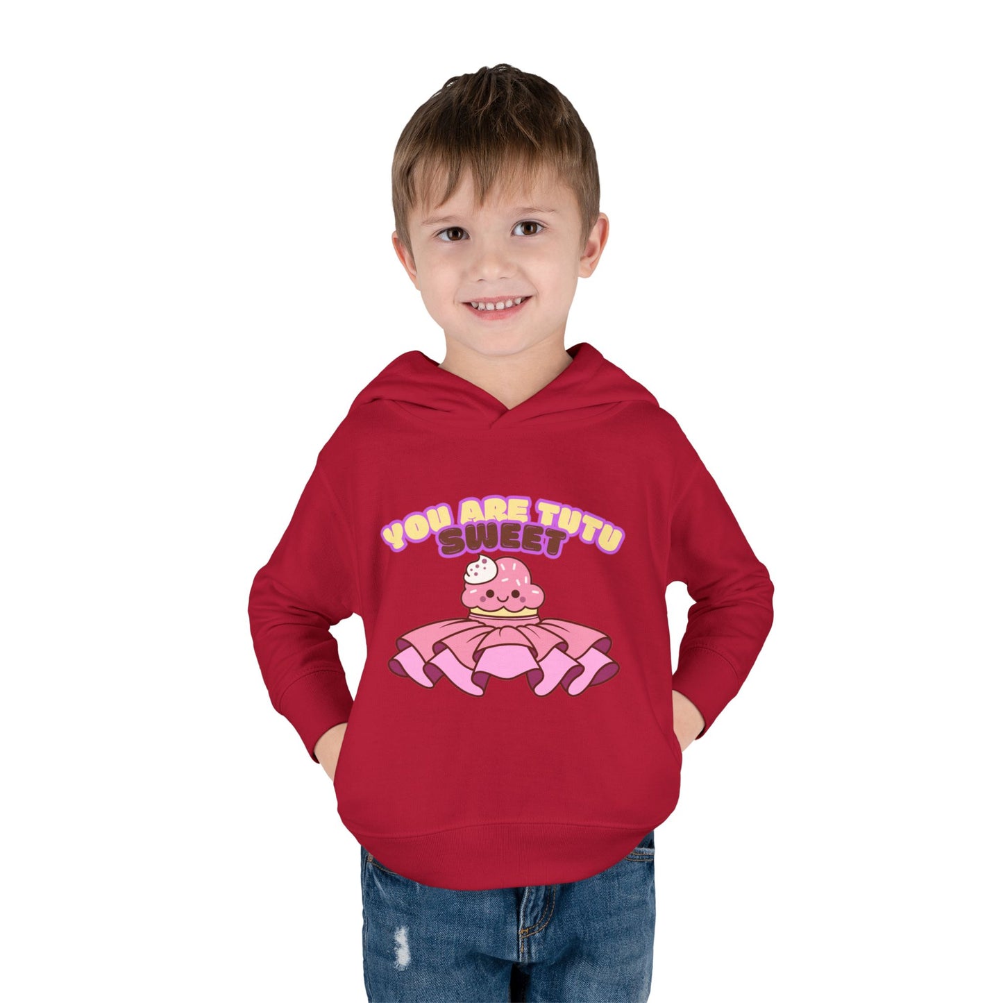 "You Are Tutu Sweet" Toddler Pullover Hoodie β Kawaii Cupcake in Tutu Dance Graphic Fleece Sweatshirt for Kids