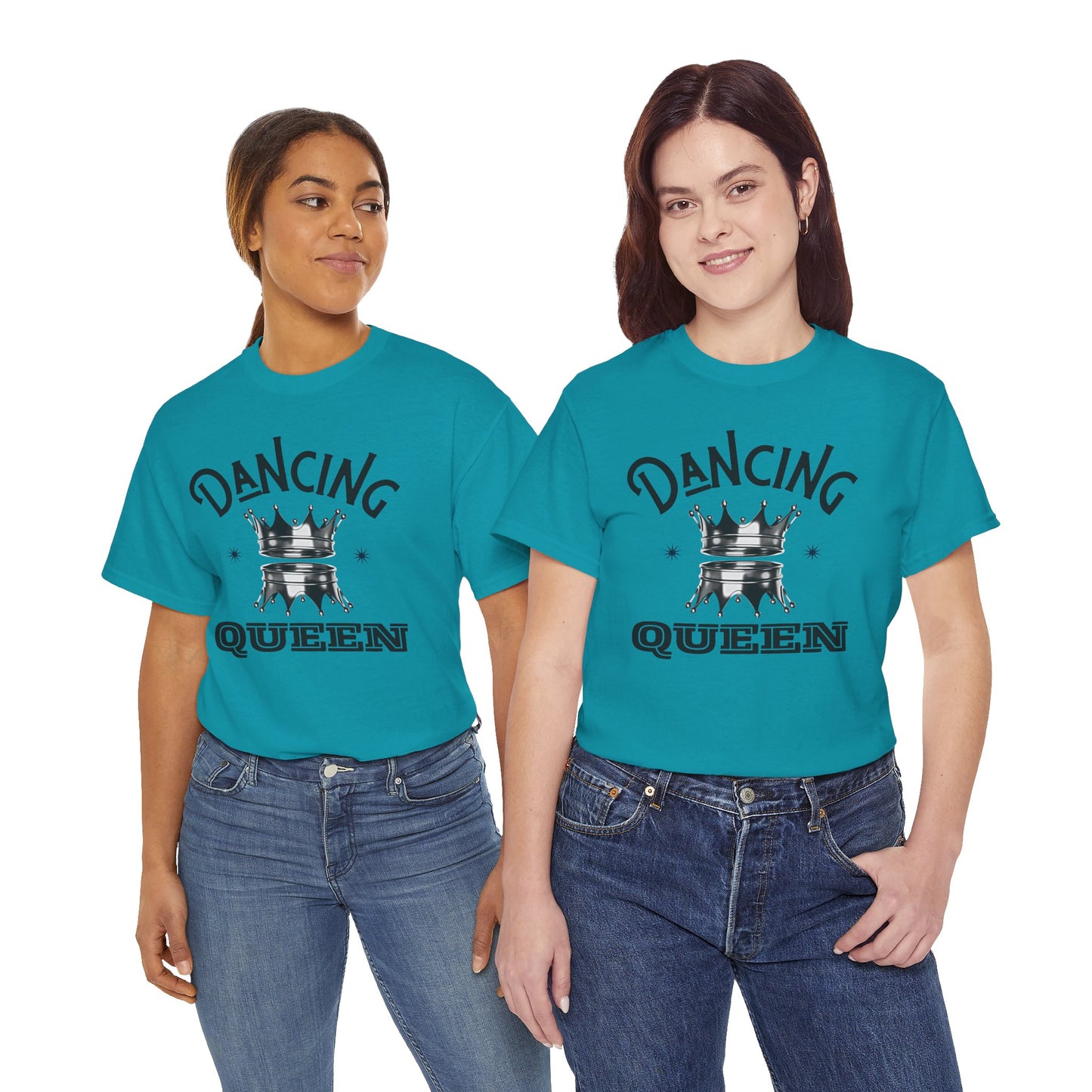 “Dancing Queen" Unisex Heavy Cotton T-Shirt with Crown Graphic – Dance-Inspired Graphic Tee for Adults & Kids