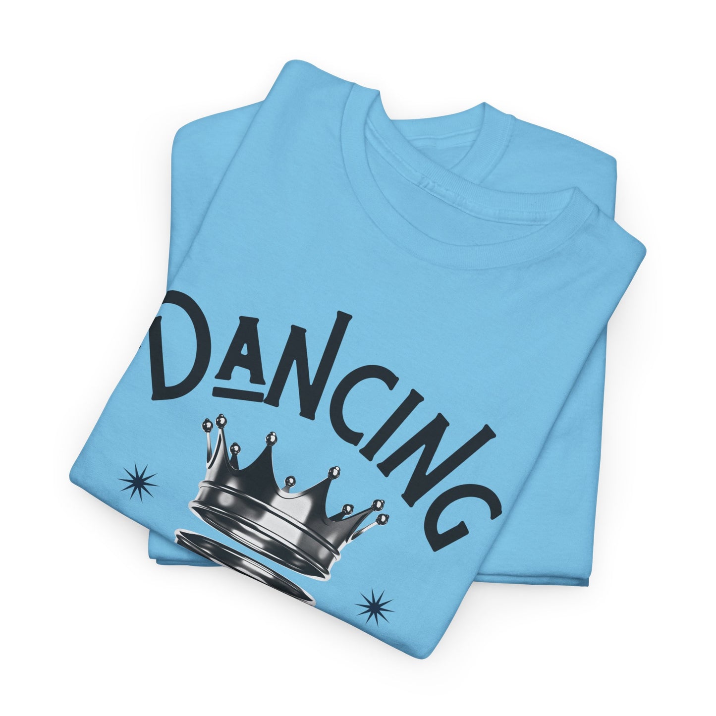 “Dancing Queen" Unisex Heavy Cotton T-Shirt with Crown Graphic – Dance-Inspired Graphic Tee for Adults & Kids