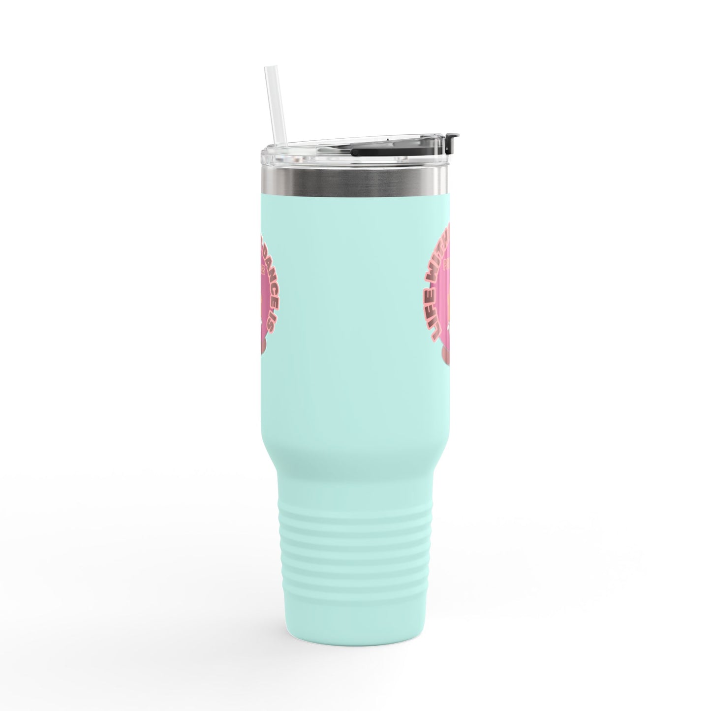 "Life Without Dance is Pointeless" 40oz Insulated Travel Mug – Cute Capybara Dance Graphic Stainless Steel Tumbler for Dancers & Dance Lovers