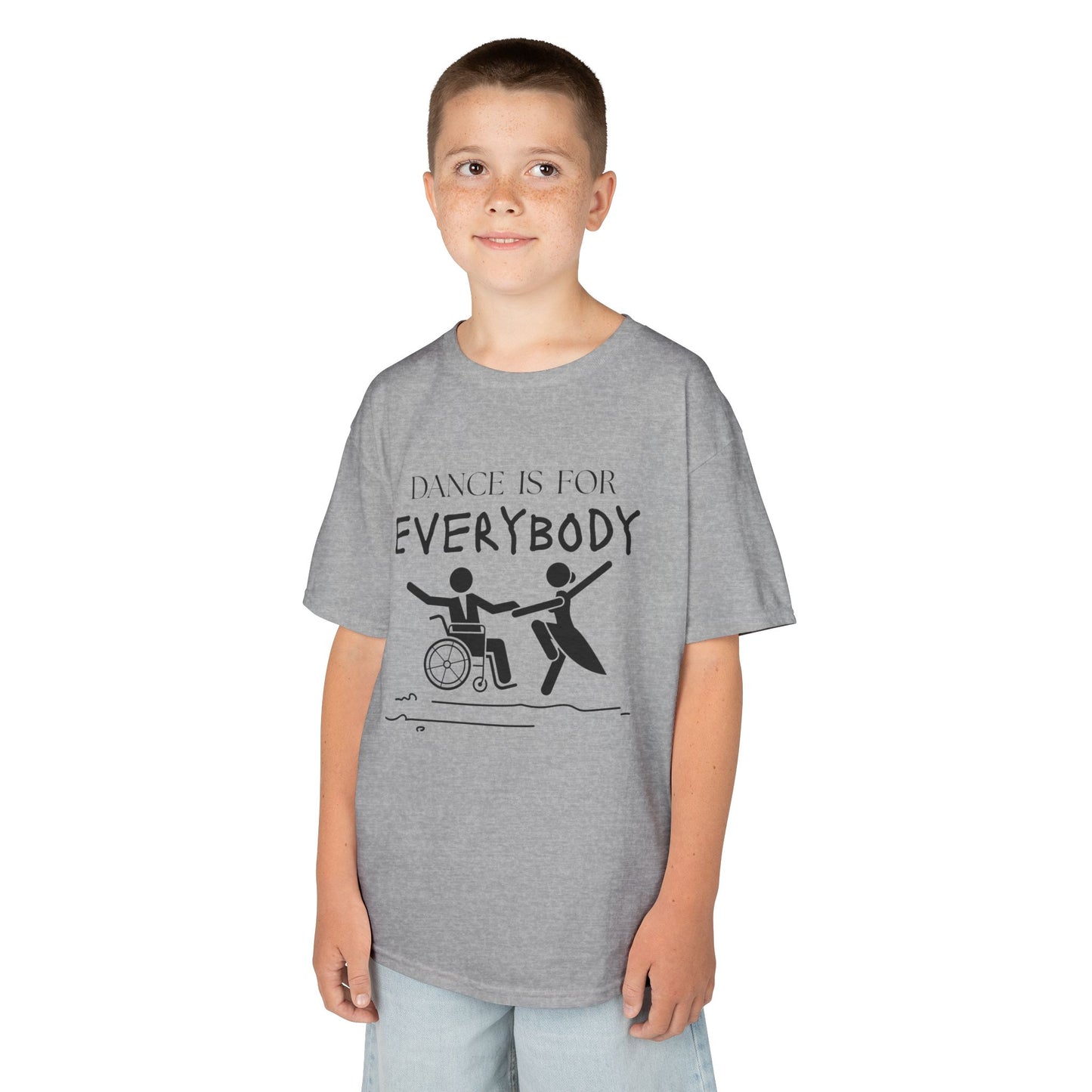 “Dance Is for Everybody” Youth Short Sleeve Tee – Inclusive Dance T-Shirt for Kids & Teens, Personalized with Name or Studio