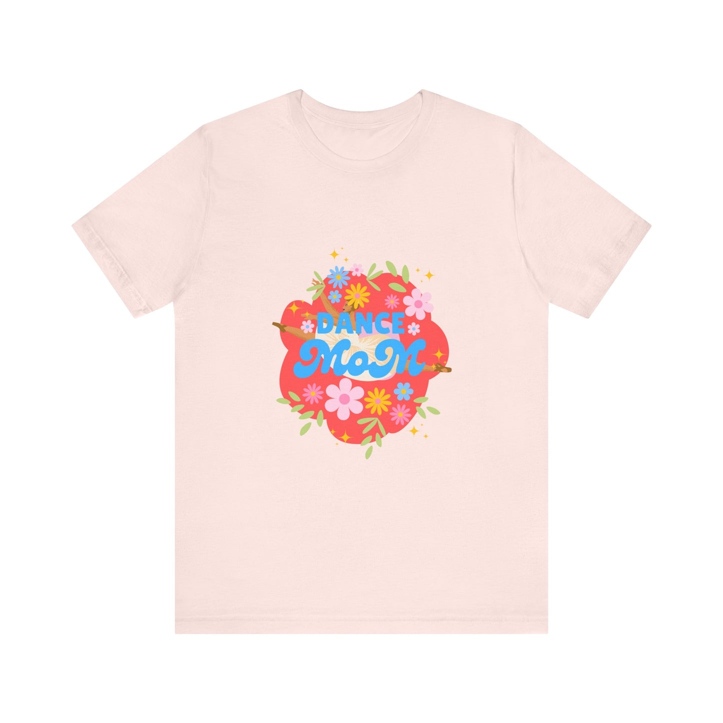 "Dance Mom” T-Shirt – Unisex Garment-Dyed Tee with Floral Dancer Graphic Front & Superhero Role List Back 🌸💪