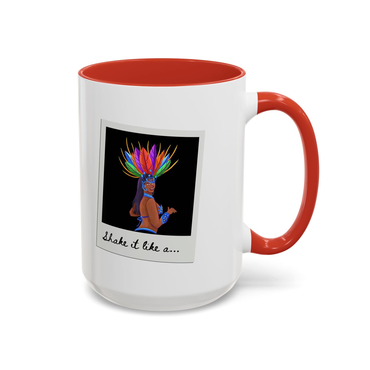 "Shake It Like a..." Accent Coffee Mug – Fun Dance Quote Ceramic Mug for Dancers and Music Lovers