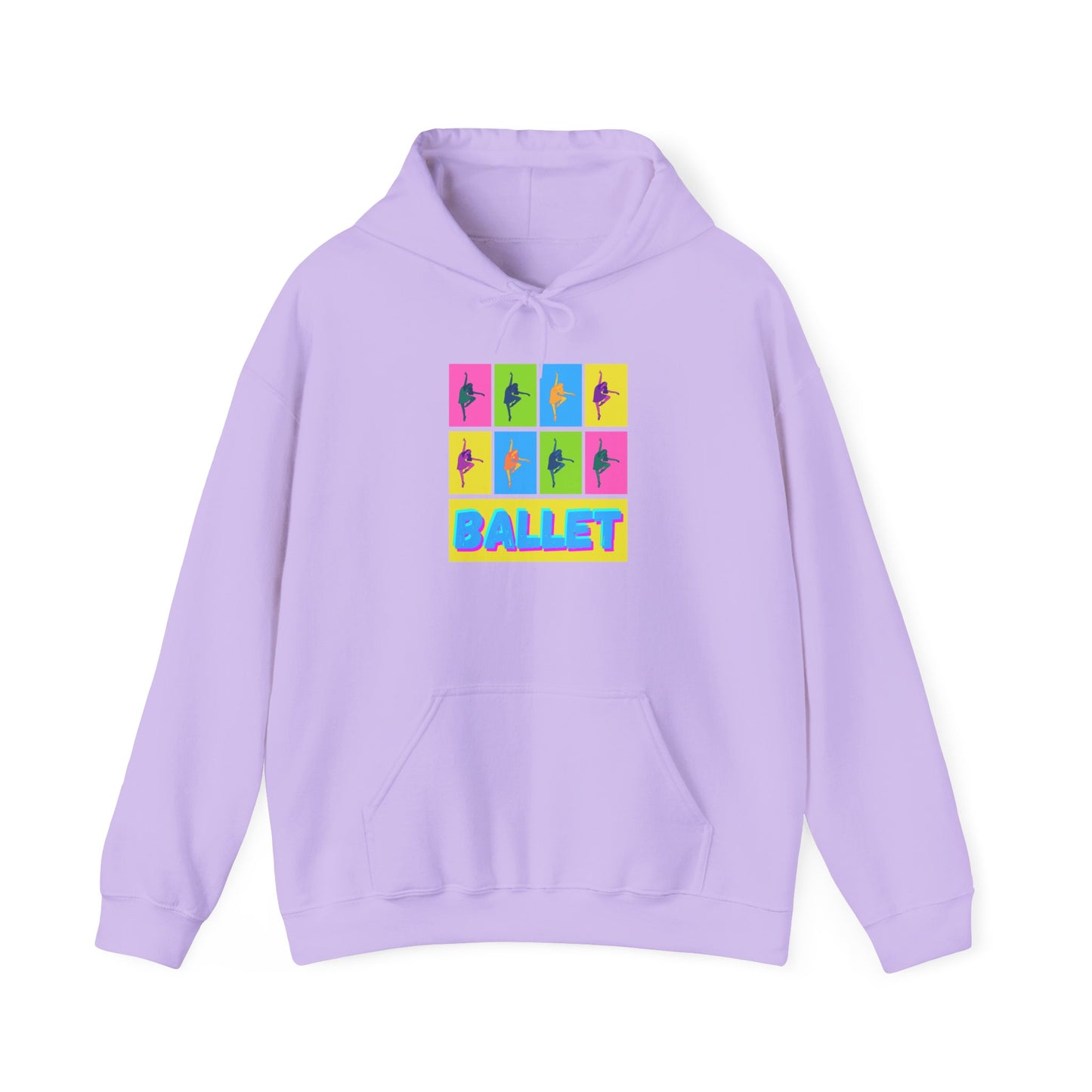 “Ballet” Pop Art Inspired Design with Ballet Dancer Graphics | Streetwear Ballet Hoodie for Dance Lovers - Unisex Heavy Blend™ Hooded Sweatshirt