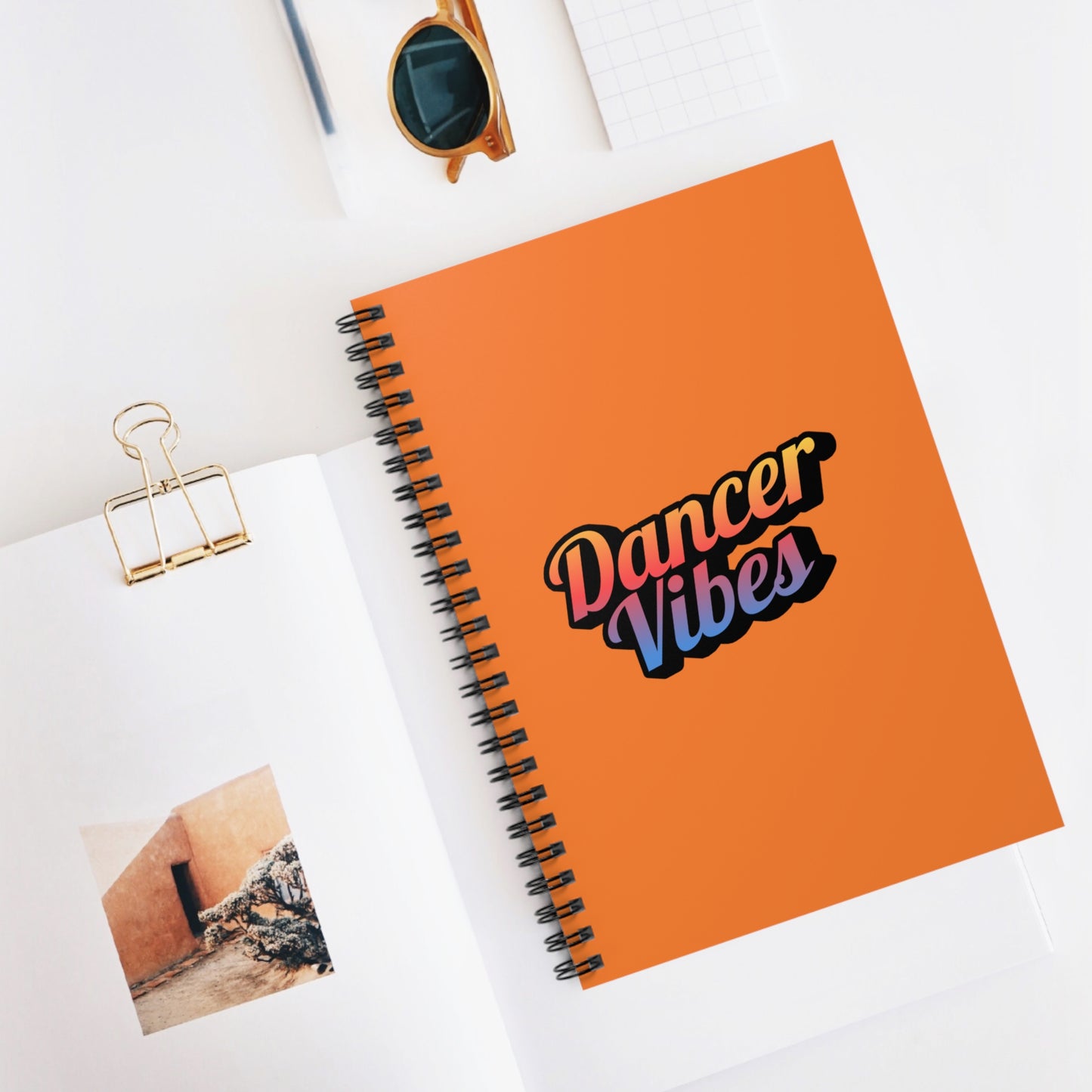 "Dancer Vibes" Spiral Notebook – Colorful Dance-Themed Journal for Dancers, Students & Creative Writers