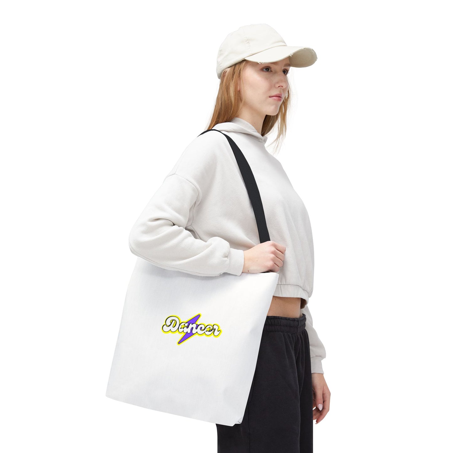 “Dancer” Superhero Graphic Canvas Tote Bag – Bold Dance Tote for Classes, Rehearsals & Everyday Use