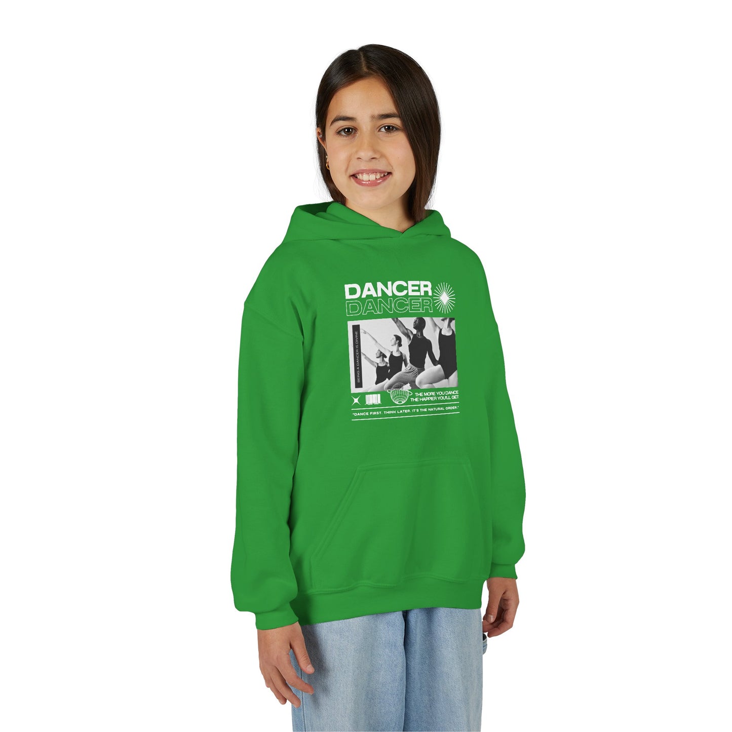 “Dancer” Young Ballet Dancers at the Barre Graphic | Unisex Youth Hoodie – Streetwear-Inspired Ballet Dance Hoodie for Kids & Aspiring Dancers